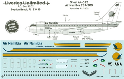 1:144 Air Namibia Boeing 737-200