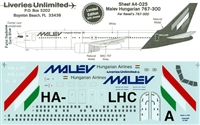 1:144 Malev Boeing 767-200 / -300
