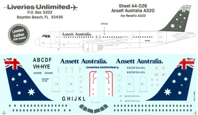 1:144 Ansett Australia Airbus A.320