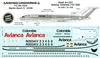 1:144 Avianca Colombia Boeing 727-200