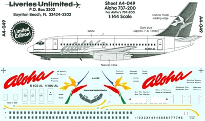 1:144 Aloha Boeing 737-200