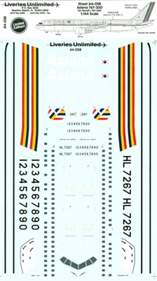 1:144 Asiana Boeing 767-300
