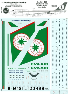 1:144 Eva Air Boeing 747-400