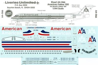 1:144 American Airlines Fokker 100 *Sold Out*