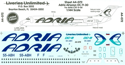 1:144 Adria Airways DC-9-30