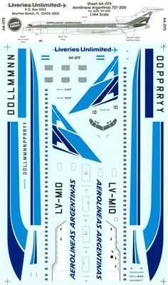 1:144 Aerolineas Argrentinas Boeing 727-200