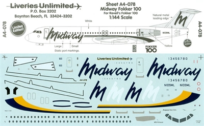 1:144 Midway Fokker 100