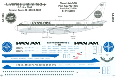 1:144 Pan Am Boeing 737-200