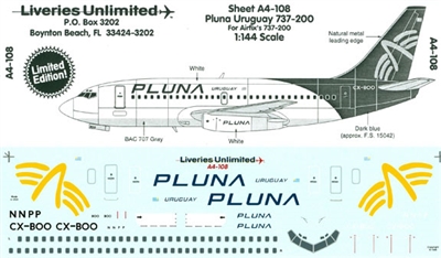 1:144 Pluna Uraguay Boeing 737-200