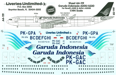 1:144 Garuda Airbus A.300B4 / A.330-300