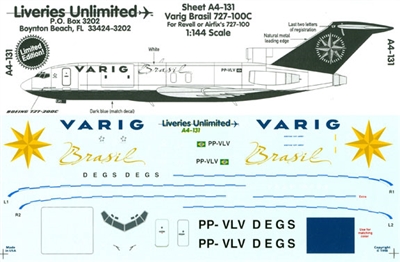 1:144 Varig Boeing 727-100C
