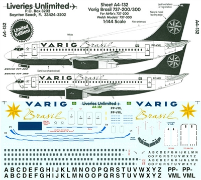 1:144 Varig Boeing 737's
