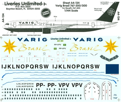 1:144 Varig Boeing 767-200/300