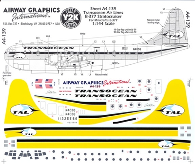 1:144 TransOcean Awys Boeing 377 Stratocruiser