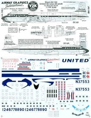 1:144 United Airlines Douglas DC-6B