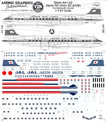 1:144 Japan Air Lines DC-6B