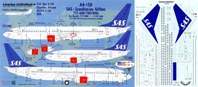 1:144 SAS Boeing 737-600/-700/-800