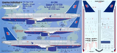 1:144 United Arlines A.319/320