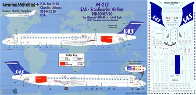 1:144 SAS McDD MD80 / 87 / 90