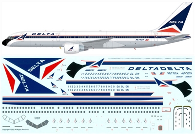 1:144 Delta Airlines (delivery cs) Boeing 757-232