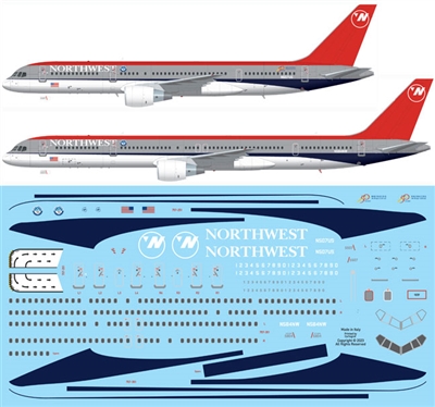 1:144 Northwest Airlines (1989 - 2003 cs) Boeing 757-251 / -351