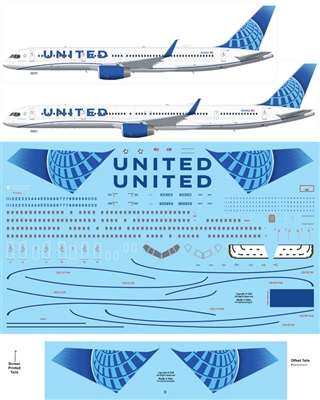 1:144 United Airlines (2019-current) Boeing 757-200 / -300 (T10)