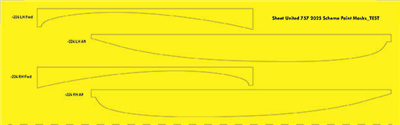 1:144 Paint Mask for United Airlines (2019-current) Boeing 757-200 or -300