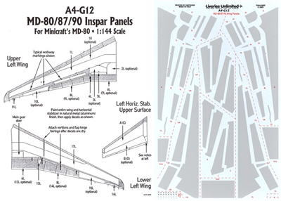 1:144 Grey Wing Panels - MD80