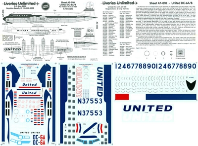 1:72 United Airlines Douglas DC-6A/B