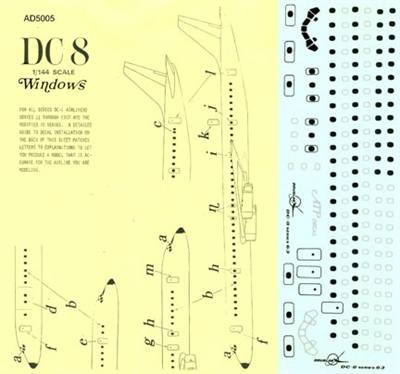 1:144 Windows & Frames, Douglas DC-8's