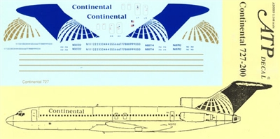 1:144 Continental Boeing 727-200
