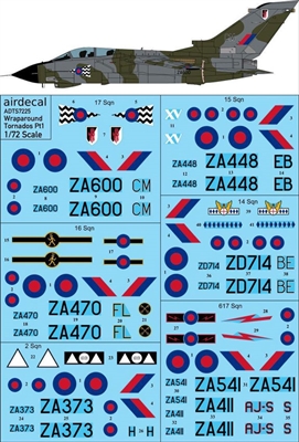 1:72 RAF Tornado GR1 (part 1 - 2,14,15,16,17 & 617 Squadrons)