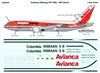 1:200 Avianca Colombia Boeing 767-200/-300