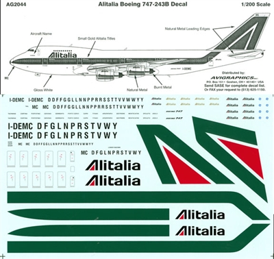 1:200 Alitalia Boeing 747-143/243B