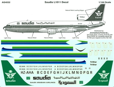1:144 Saudia L.1011 Tristar
