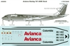 1:144 Avianca Colombia Boeing 707-320B