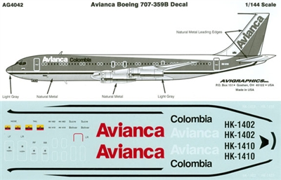 1:144 Avianca Colombia Boeing 707-320B