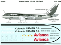 1:144 Avianca Colombia Boeing 767-200/-300