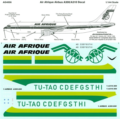 1:144 Air Afrique Airbus A.300B4 / A.310-300