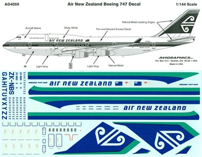 1:144 Air New Zealand Boeing 747-400