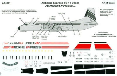 1:144 Airborne Express Namc YS-11A
