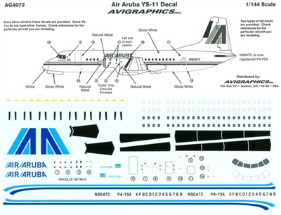 1:144 Air Aruba Namc YS-11A