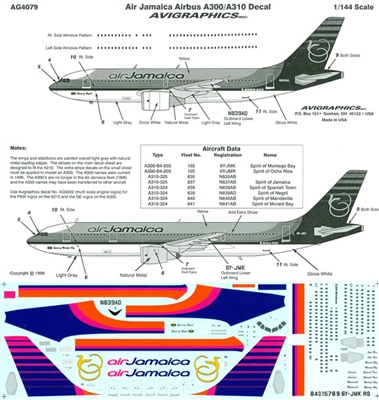 1:144 Air Jamaica Airbus A.300B4 / A.310