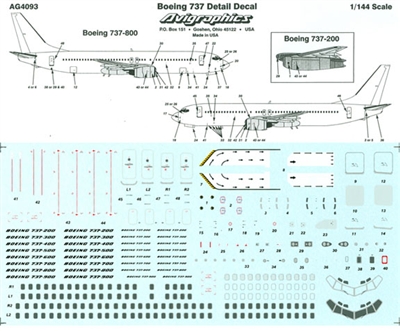 1:144 Windows & Details, Boeing 737's