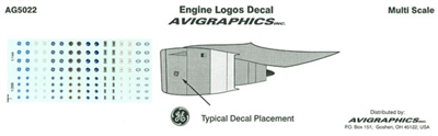 1:144, 1:200 Engine Logos - GE, P&W, RR, CFM, IAE *Sold Out*