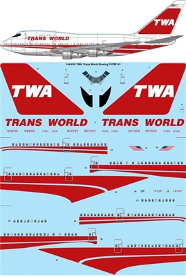 1:144 Boeing 747SP kit, with 26 Decal Laser Print Decal