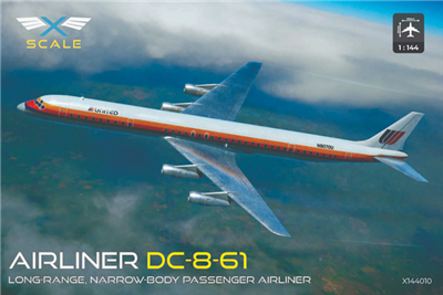 1:144 Douglas DC-8-61, United Airlines 'Saul Bass' (XScale Decal)