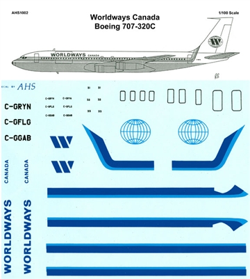 1:100 Worldways Canada Boeing 707-320C