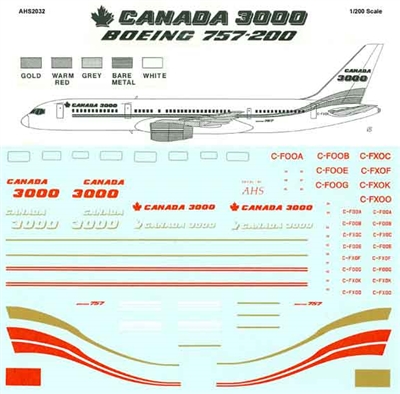 1:200 Canada 3000 Boeing 757-200