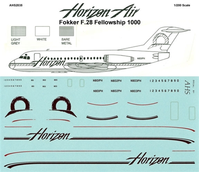 1:200 Horizon Air F.28-1000/-4000